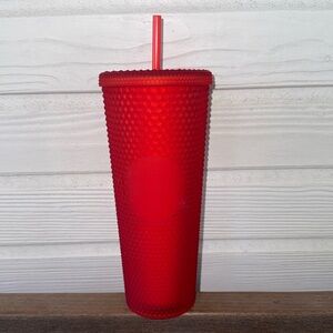 2021 Starbucks Matte Red Studded Tumbler 24oz Valentines Day Cup